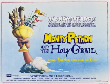 Cartaz oficial do filme Monty Python em Busca do Cálice Sagrado