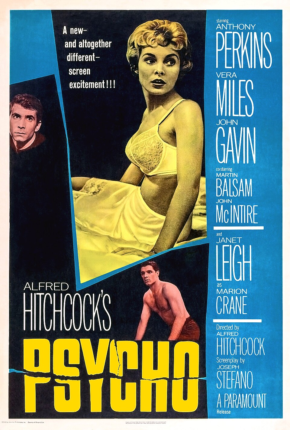Cartaz oficial do filme Psicose