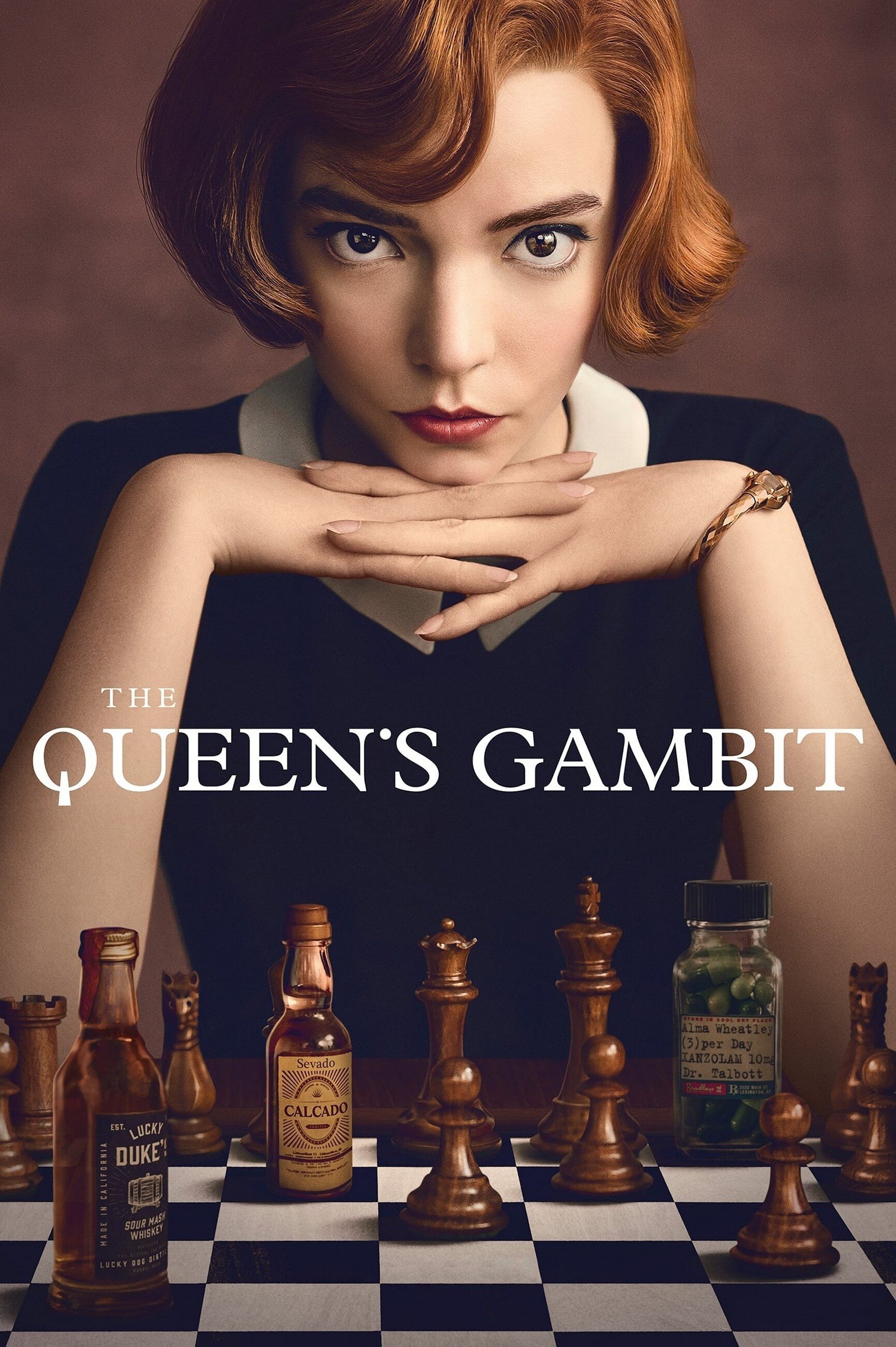 Cartaz oficial da série O Gambito da Rainha